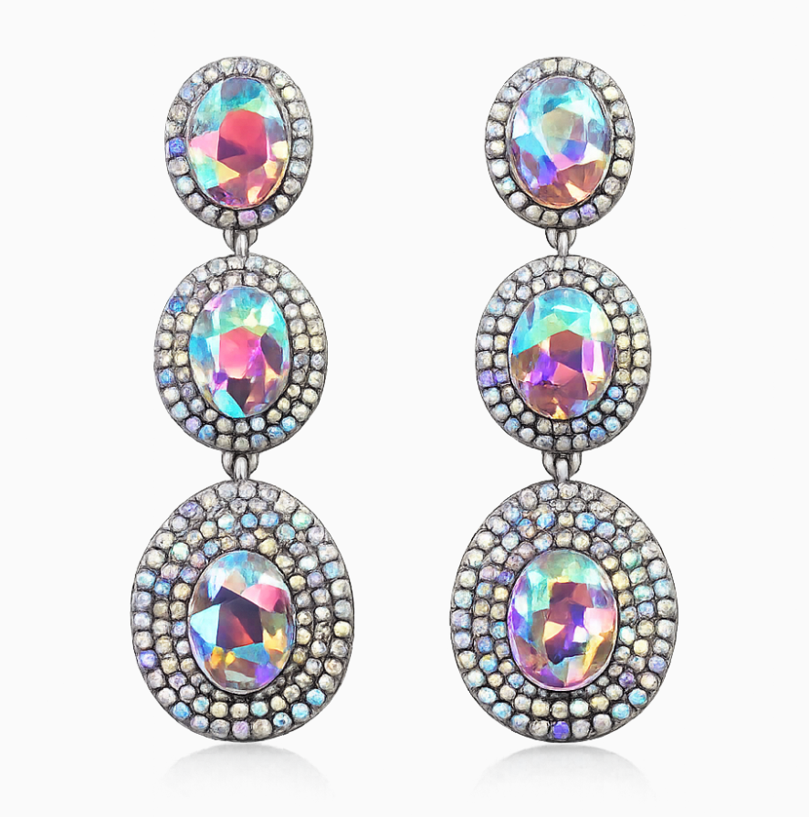 Prismatic Glam Drop Earrings