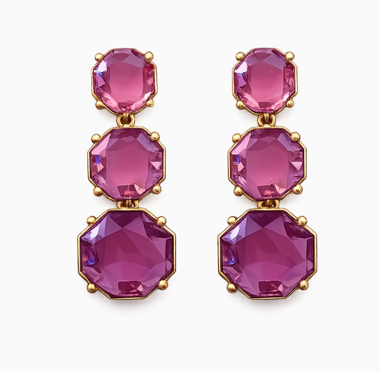 Amethyst Glow Drop Earrings