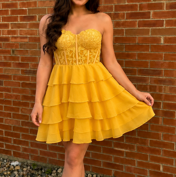 Lace Top Mini Dress