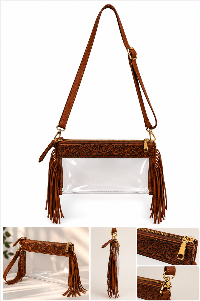 The Rodeo Clear Fringe Crossbody