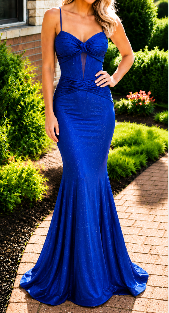 Jovani 43419A Royal Sapphire Mermaid Gown