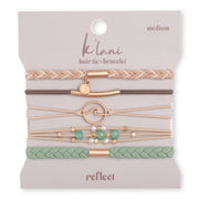 Reflect Gold Wave with Beachy Neutrals Hair Tie Bracelets