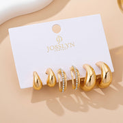 Mixed Gold Hoop Earring Set