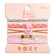Roxy Pink Tropics Pink and Coral Island Vibe Hair Tie Bracelets