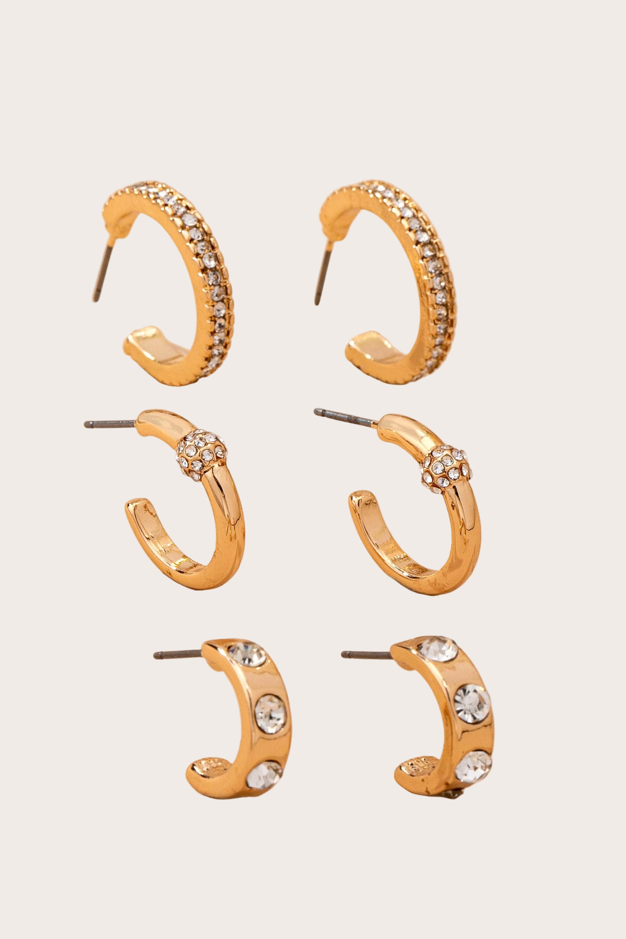 Crystal Huggie Hoop Set